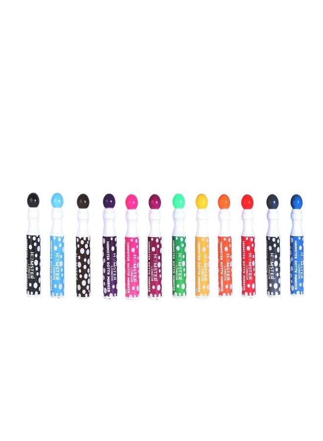 HAMSTER LONDON Dot Markers Pack, Fun Art Supplies for Kids, Toddlers and Preschoolers, Non Toxic Arts and Crafts Supplies (Set Of 12) - Image 3